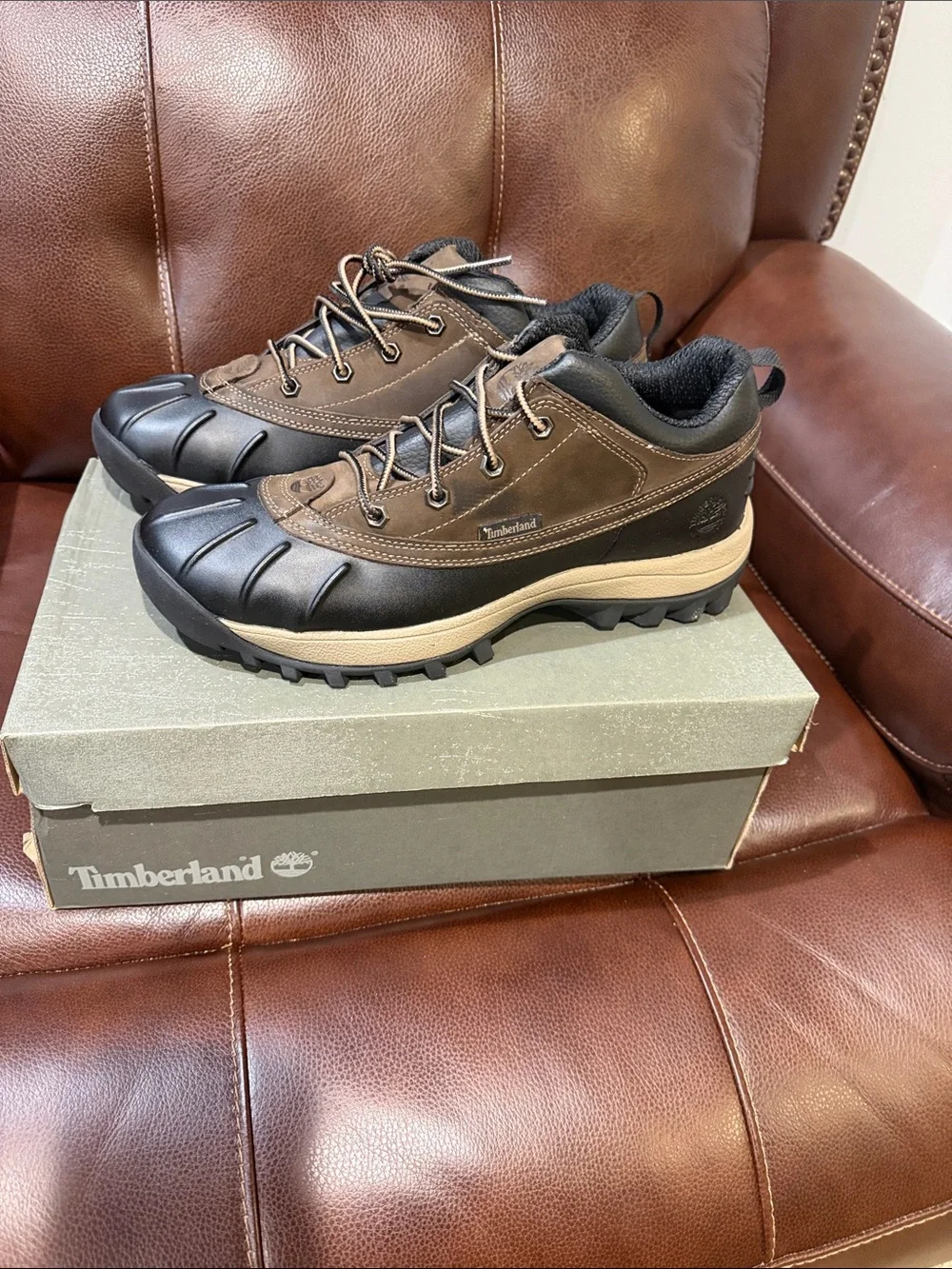 Timberland Brown Leather & Black Rubber Duck Shoes